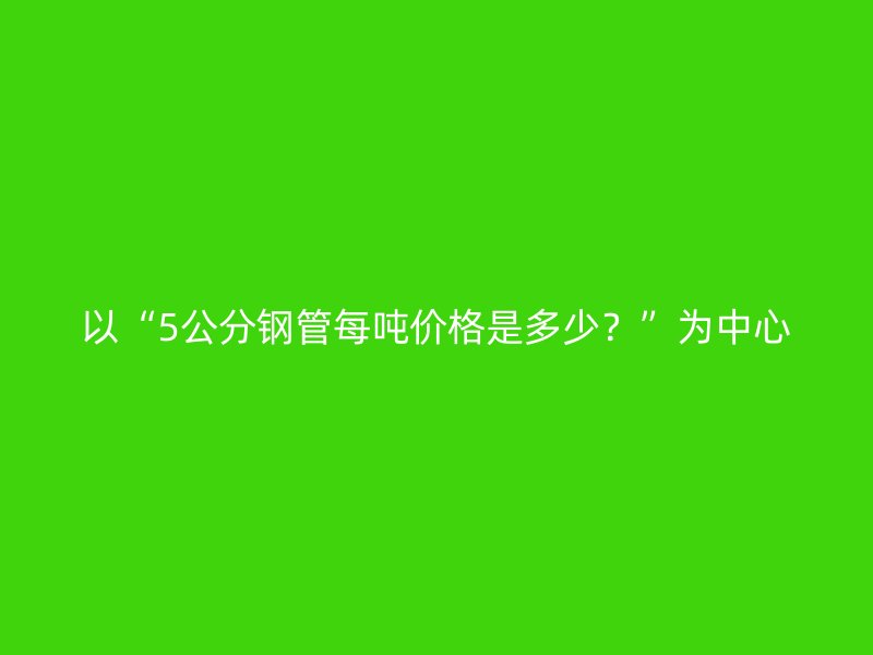 以“5公分鋼管每噸價(jià)格是多少？”為中心